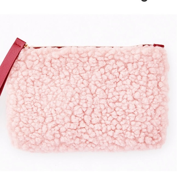 Rose pink teddy bear π§Έ clutch nwot